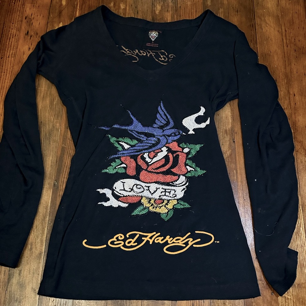Women's Y2k Ed Hardy Long Sleeve